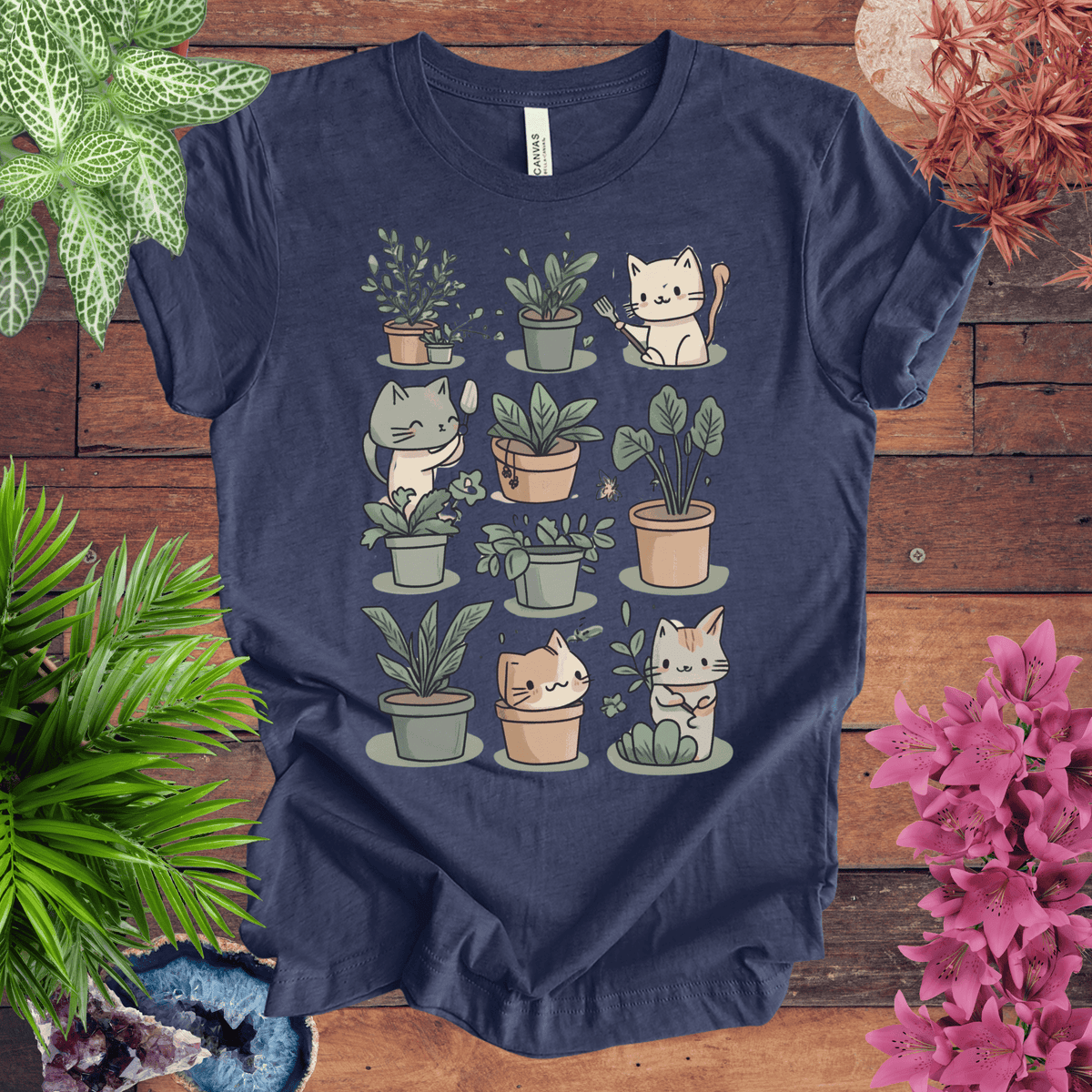 Mischievous Kitties Garden Helpers T-Shirt Gift For Plant Lover