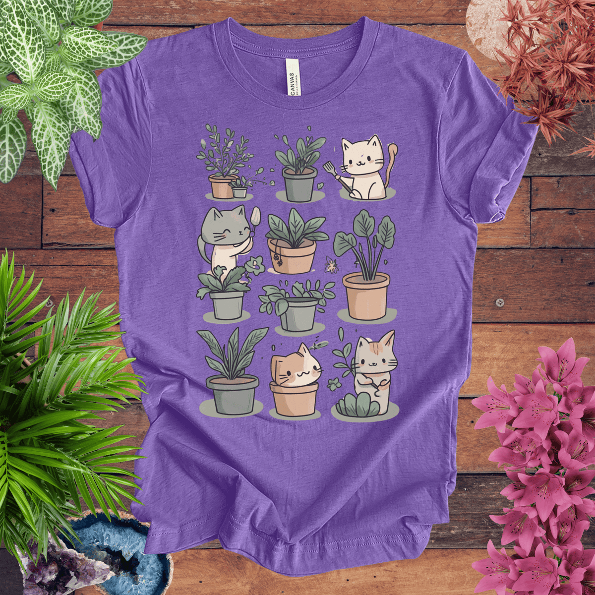 Mischievous Kitties Garden Helpers T-Shirt Gift For Plant Lover