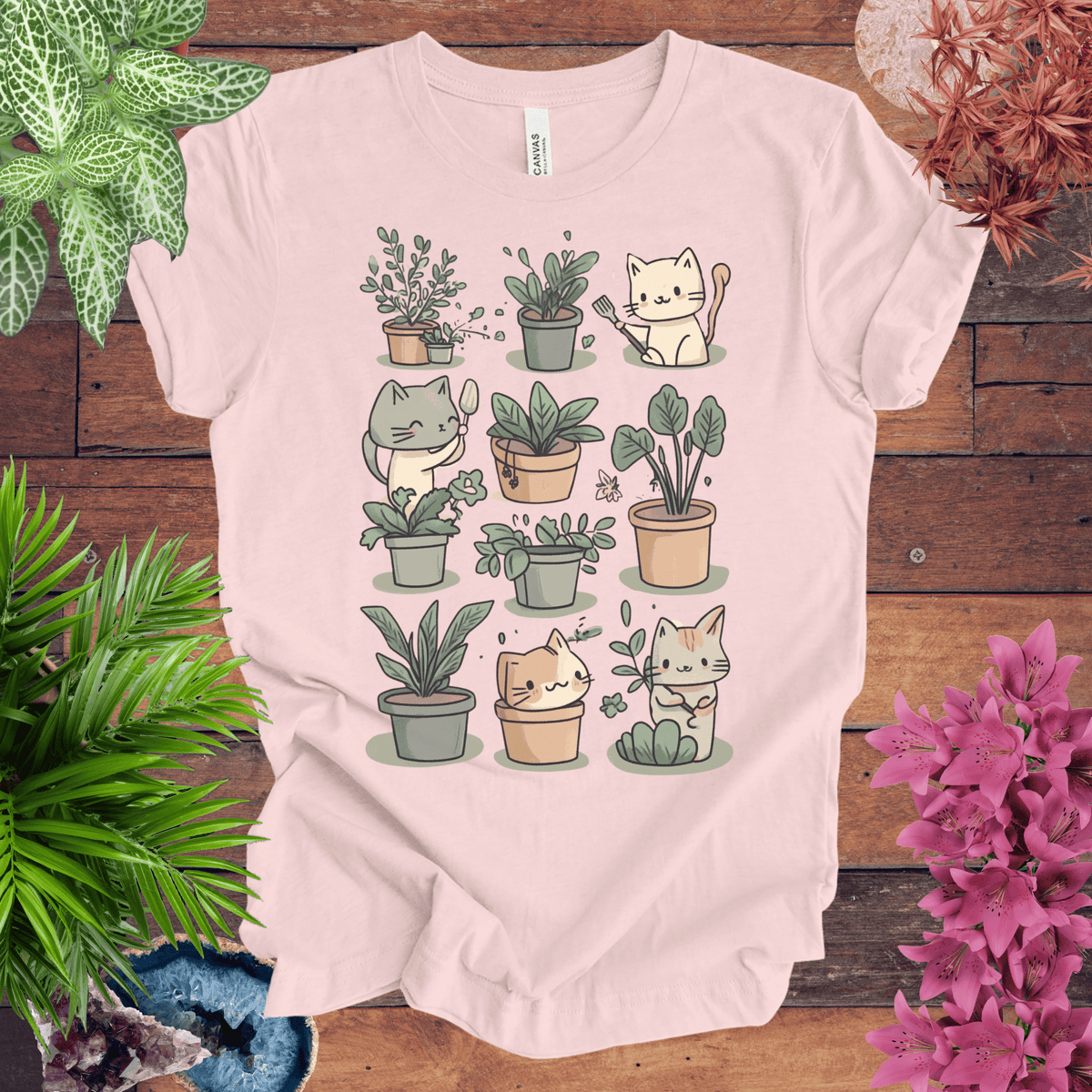 Mischievous Kitties Garden Helpers T-Shirt Gift For Plant Lover