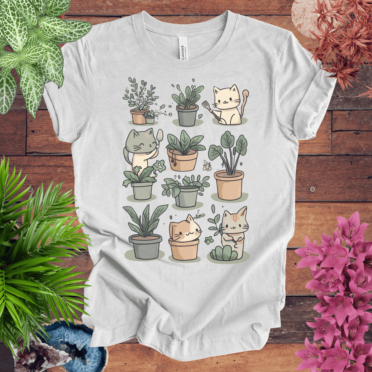 Mischievous Kitties Garden Helpers T-Shirt Gift For Plant Lover
