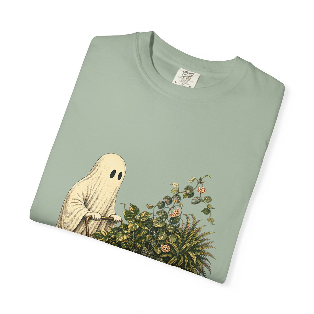 Ghost Plant Cart T-Shirt - Cute Halloween Garden Art Gift For Plant Lover