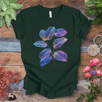 Tropical Sunset Gradient Leaf T-Shirt Gift For Plant Lover