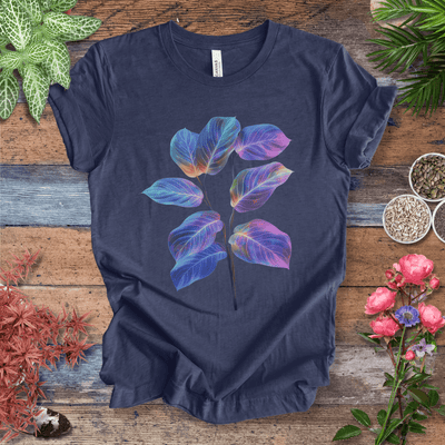 Tropical Sunset Gradient Leaf T-Shirt Gift For Plant Lover
