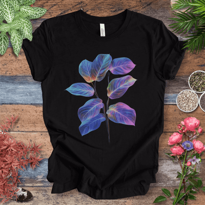 Tropical Sunset Gradient Leaf T-Shirt Gift For Plant Lover