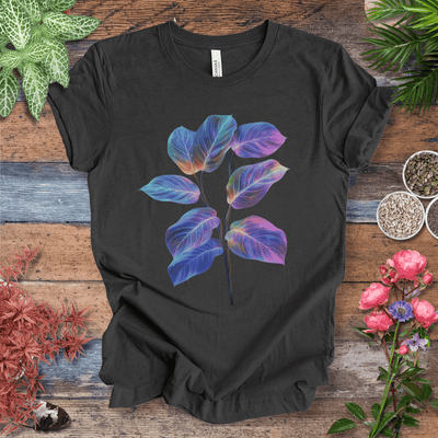 Tropical Sunset Gradient Leaf T-Shirt Gift For Plant Lover