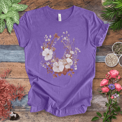 Rustic Floral Wreath Botanical T-Shirt Gift For Plant Lover