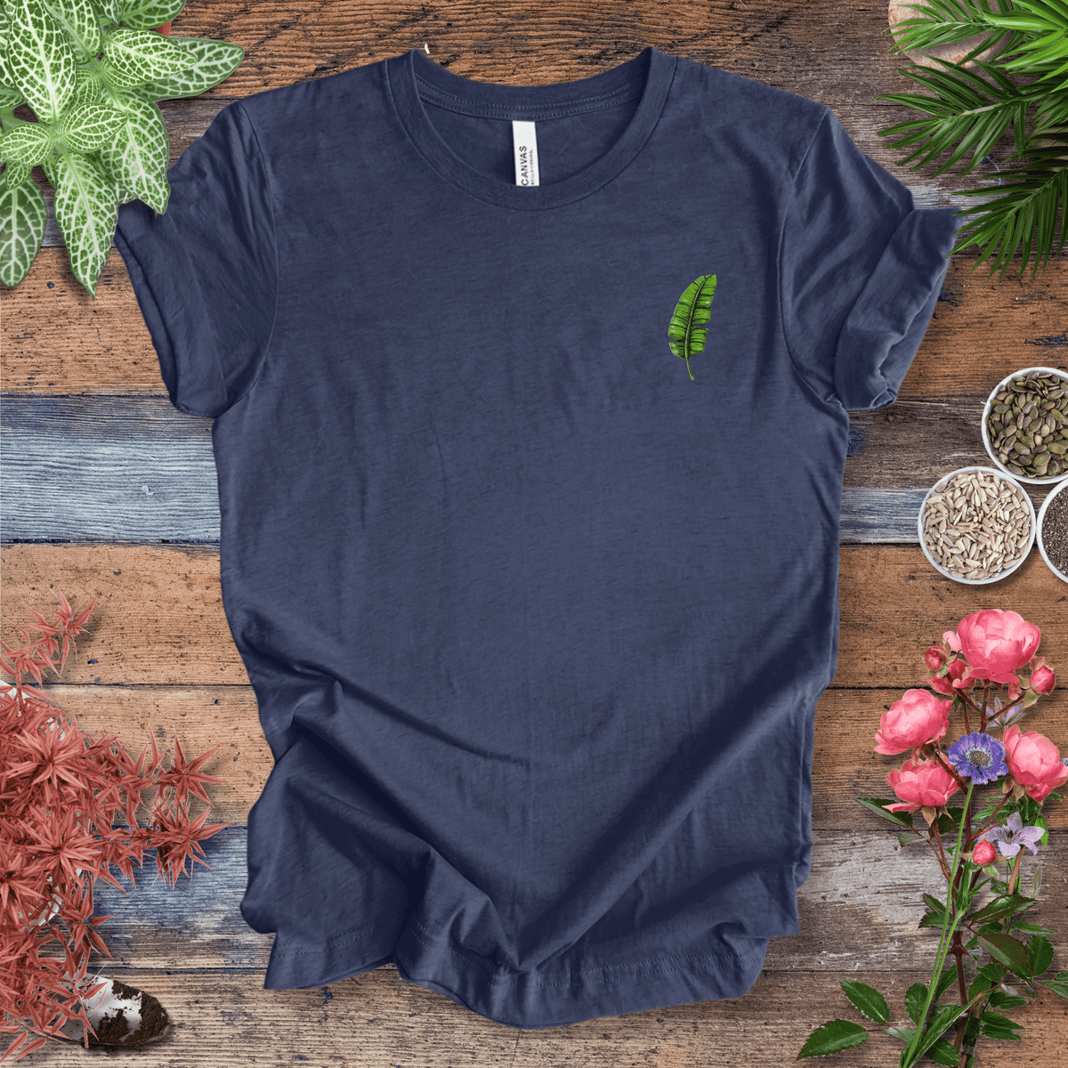 Minimal Tropical Banana Leaf T-Shirt Gift For Plant Lover