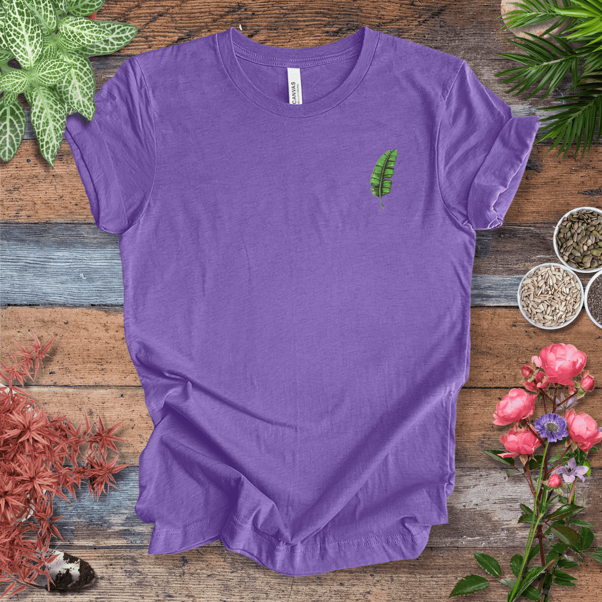Minimal Tropical Banana Leaf T-Shirt Gift For Plant Lover