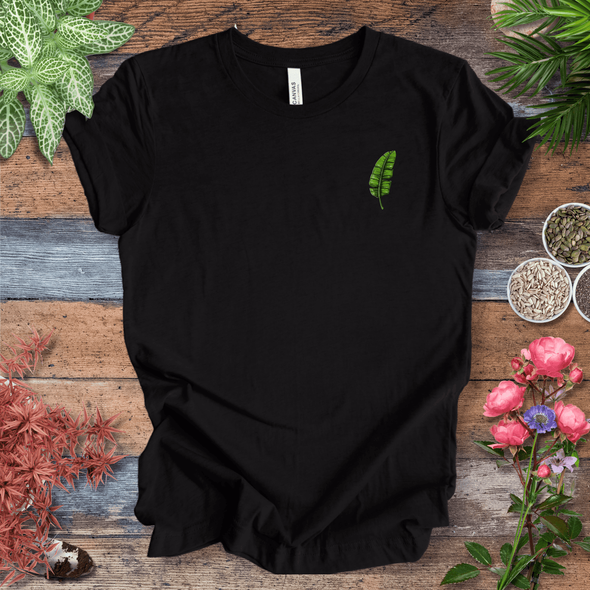 Minimal Tropical Banana Leaf T-Shirt Gift For Plant Lover
