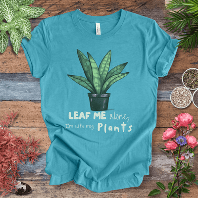 "Leaf Me Alone" Funny Snake Plant Lover T-Shirt Gift For Plant Lover