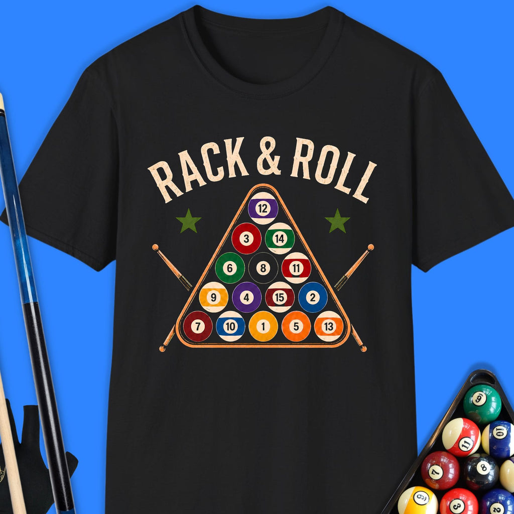 Rack & Roll Pool T-Shirt Gift For Pool Player
