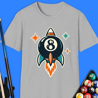 8-Ball Rocket Pool T-Shirt Gift For Pool Player