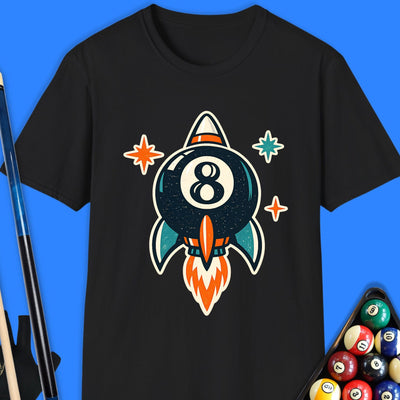 8-Ball Rocket Pool T-Shirt Gift For Pool Player