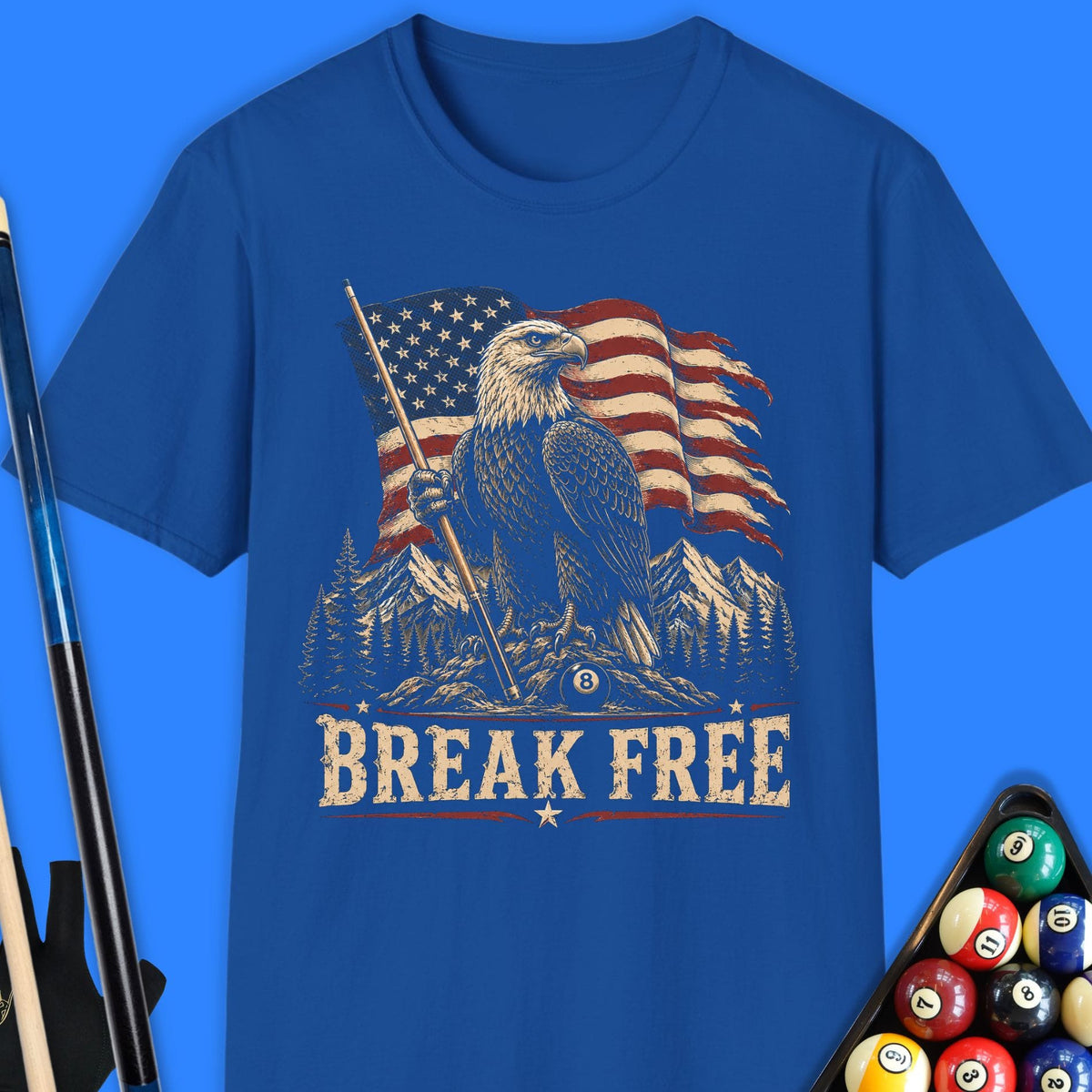 Break Free Pool T-Shirt Gift For Pool Player