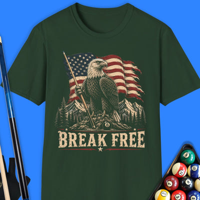 Break Free Pool T-Shirt Gift For Pool Player