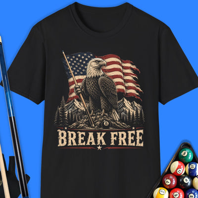 Break Free Pool T-Shirt Gift For Pool Player