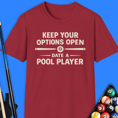 Date A Pool Player T-Shirt Gift For Pool Player