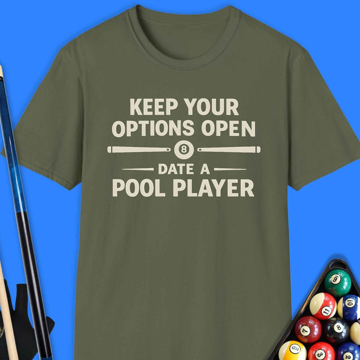 Date A Pool Player T-Shirt Gift For Pool Player