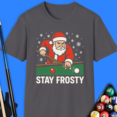 Santa Stay Frosty Pool T-Shirt Gift For Pool Player