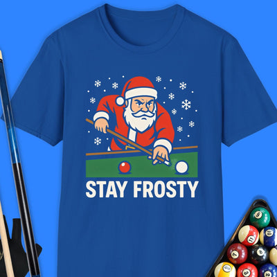 Santa Stay Frosty Pool T-Shirt Gift For Pool Player