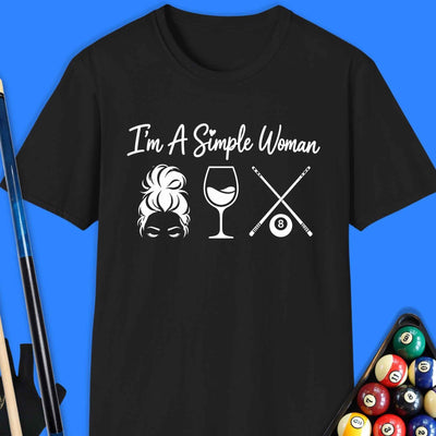 Simple Woman Pool T-Shirt Gift For Pool Player