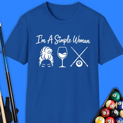 Simple Woman Pool T-Shirt Gift For Pool Player