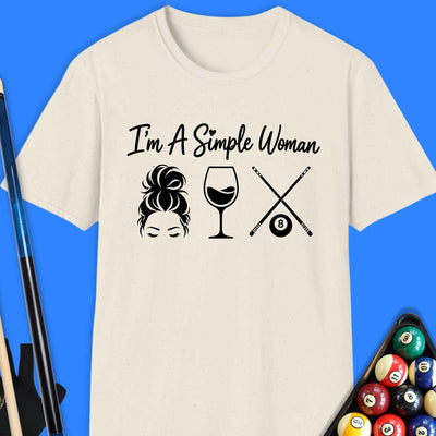 Simple Woman Pool T-Shirt Gift For Pool Player
