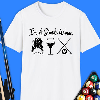 Simple Woman Pool T-Shirt Gift For Pool Player