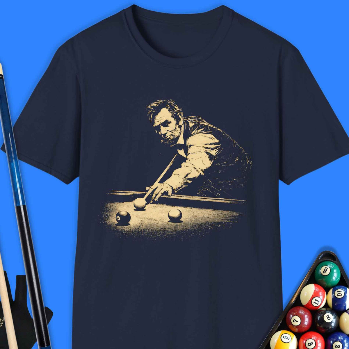 Honest Abe Pool T-Shirt Gift For Pool Player
