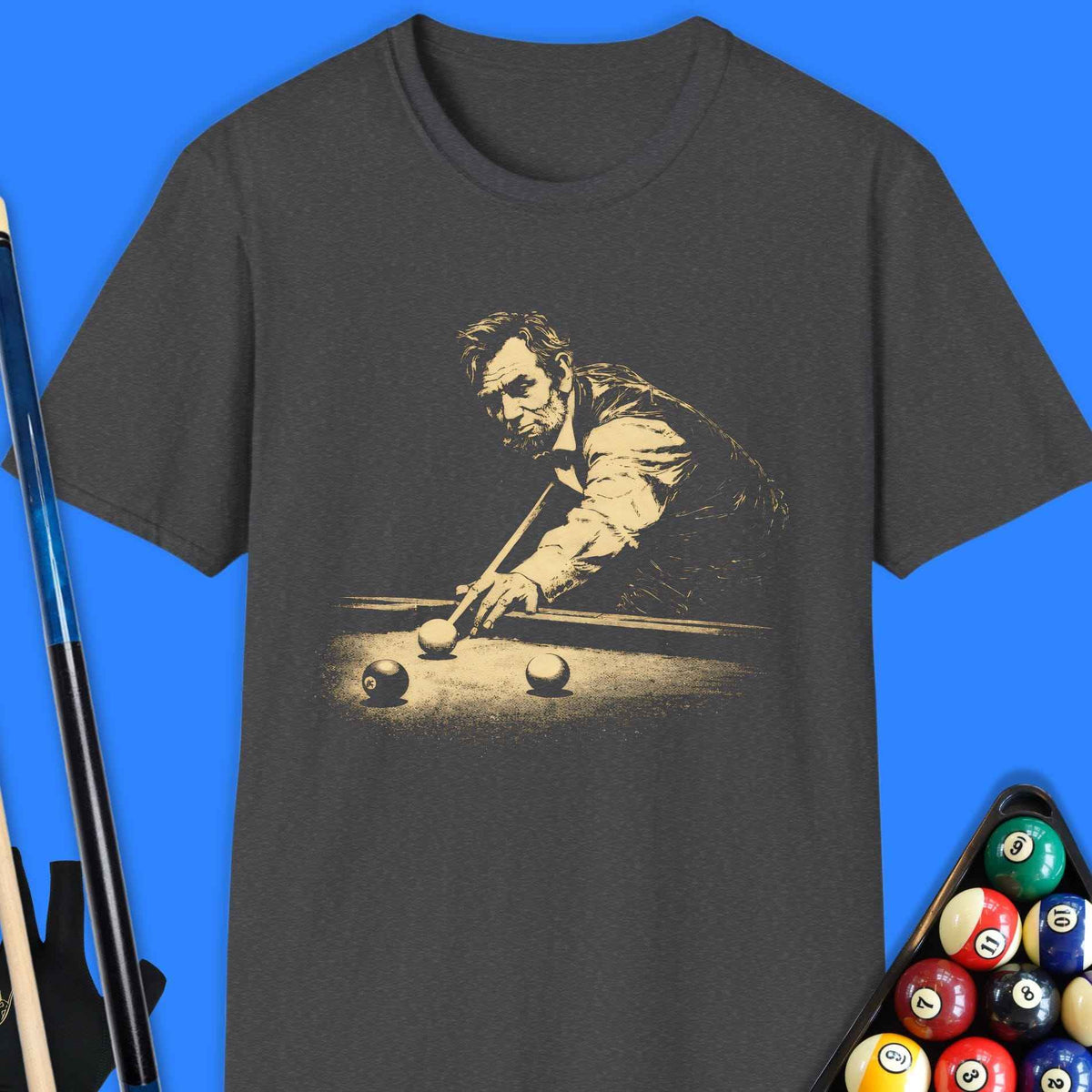Honest Abe Pool T-Shirt Gift For Pool Player