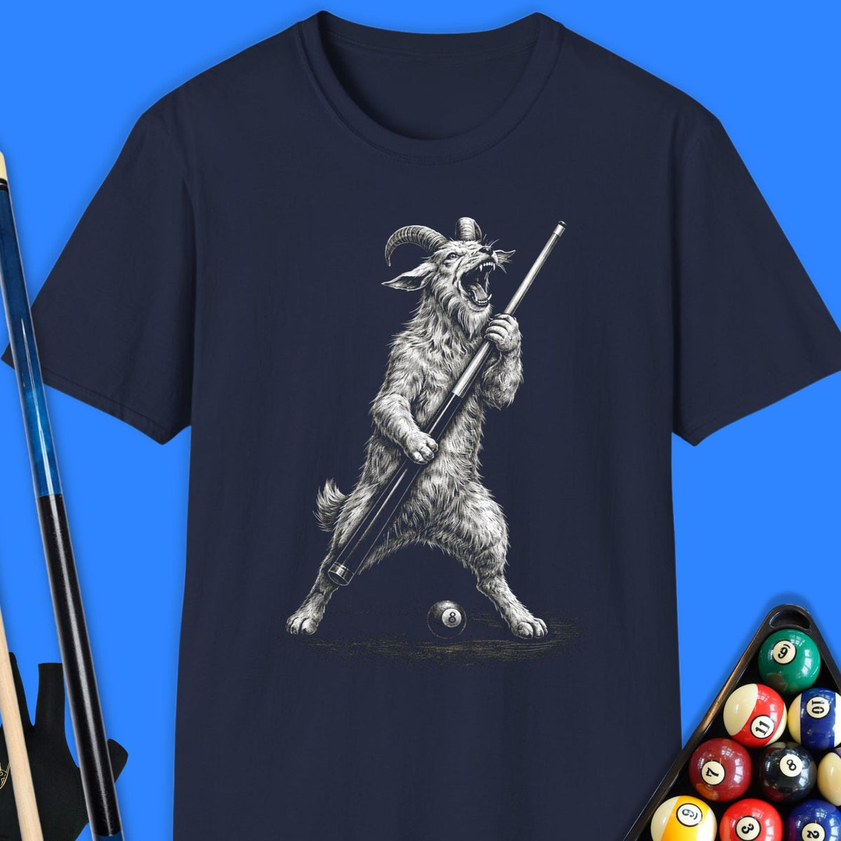 Goat Pool T-Shirt Gift For Pool Player