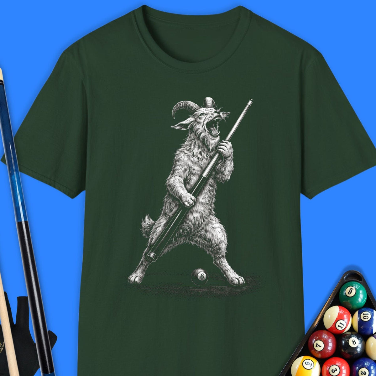 Goat Pool T-Shirt Gift For Pool Player