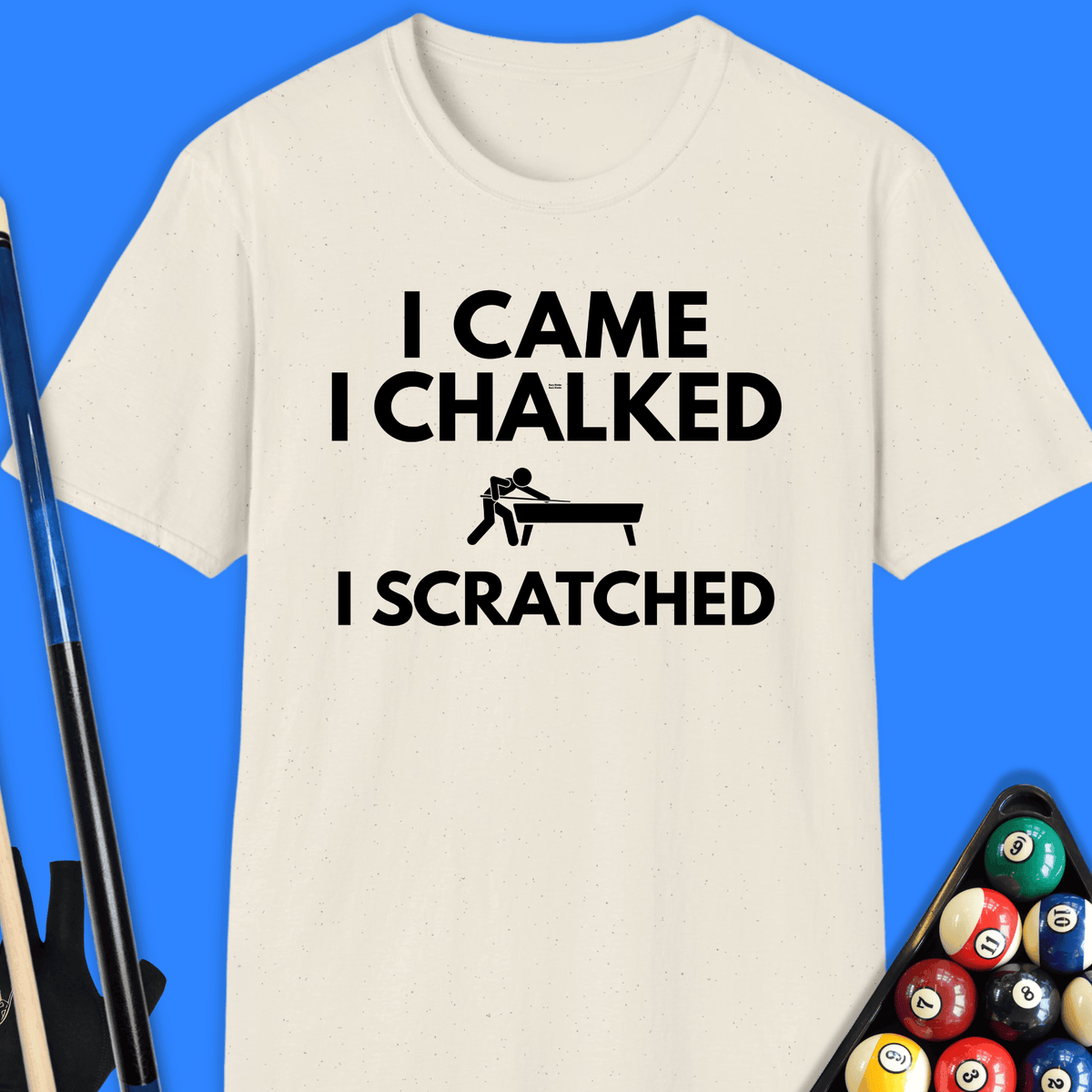 I Came I Chalked Pool T-Shirt Gift For Pool Player