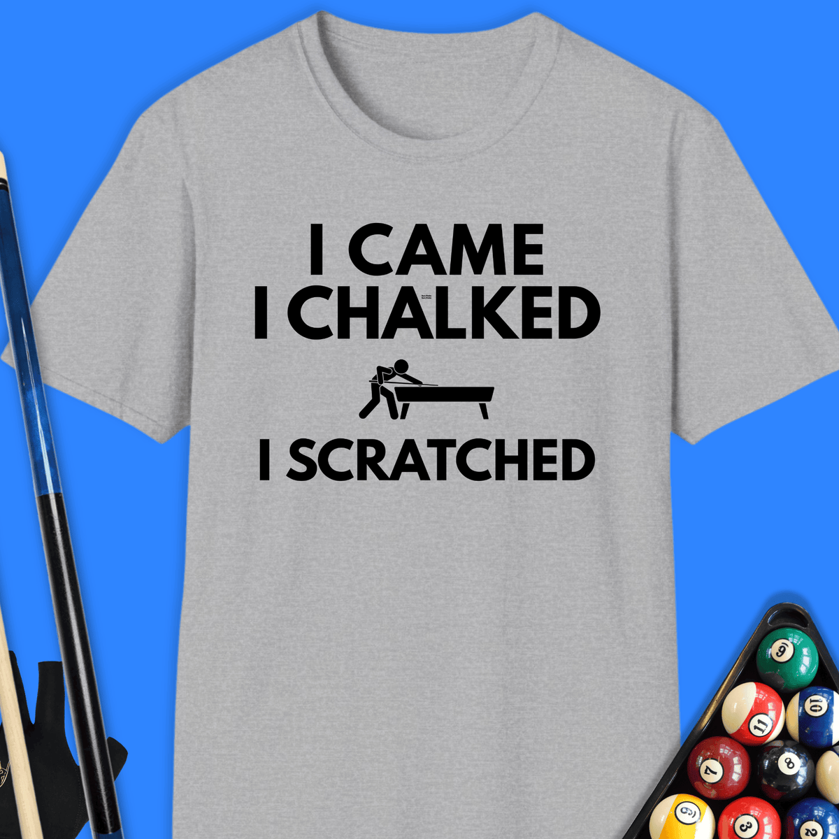 I Came I Chalked Pool T-Shirt Gift For Pool Player
