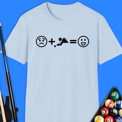 Pool Equals Happiness T-Shirt Gift For Pool Player