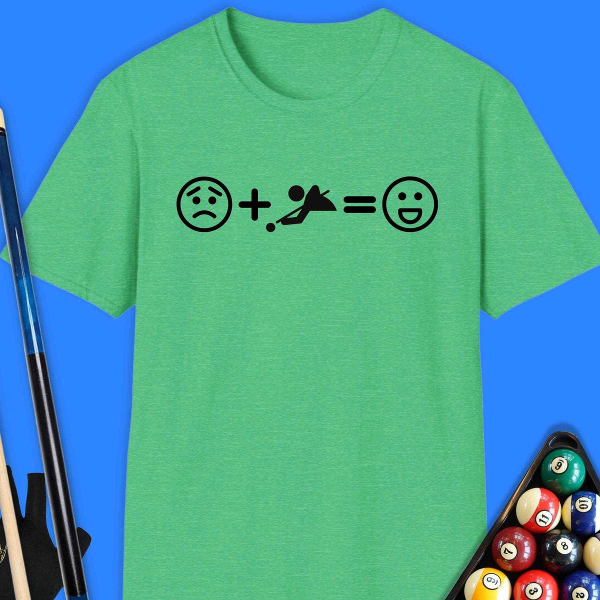 Pool Equals Happiness T-Shirt Gift For Pool Player