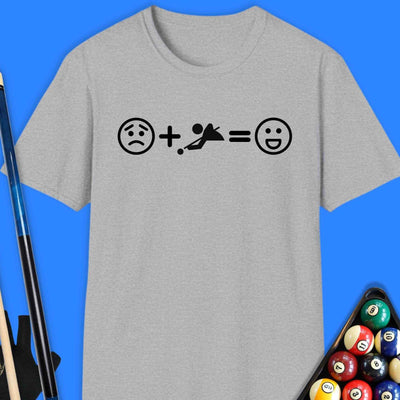 Pool Equals Happiness T-Shirt Gift For Pool Player