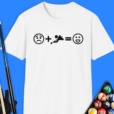Pool Equals Happiness T-Shirt Gift For Pool Player