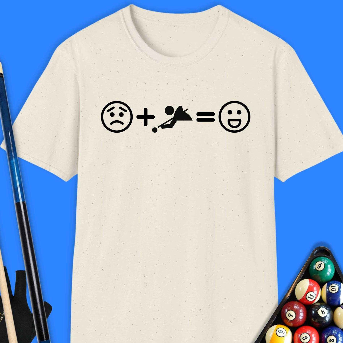 Pool Equals Happiness T-Shirt Gift For Pool Player