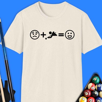 Pool Equals Happiness T-Shirt Gift For Pool Player