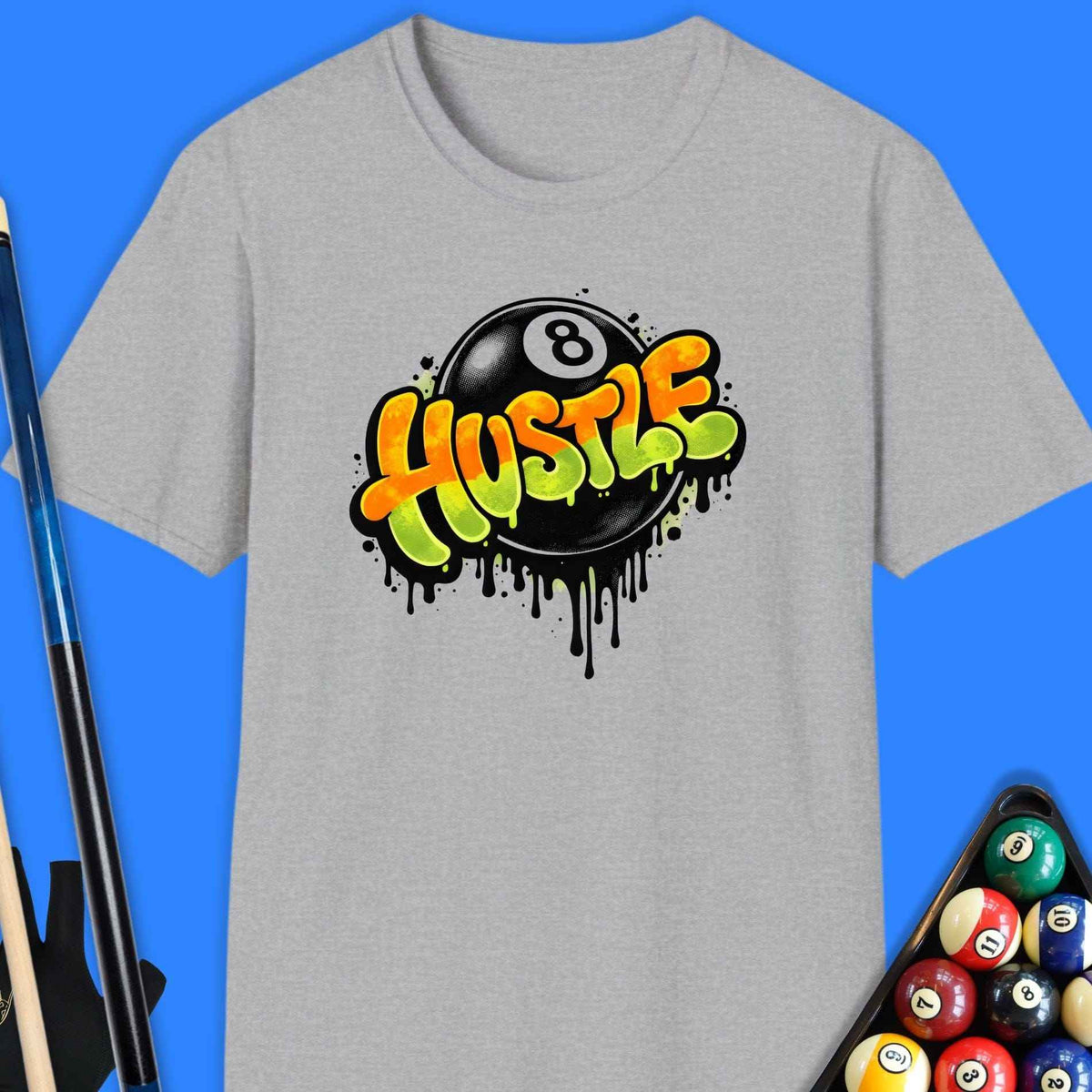 Hustle 8-Ball Pool T-Shirt Gift For Pool Player