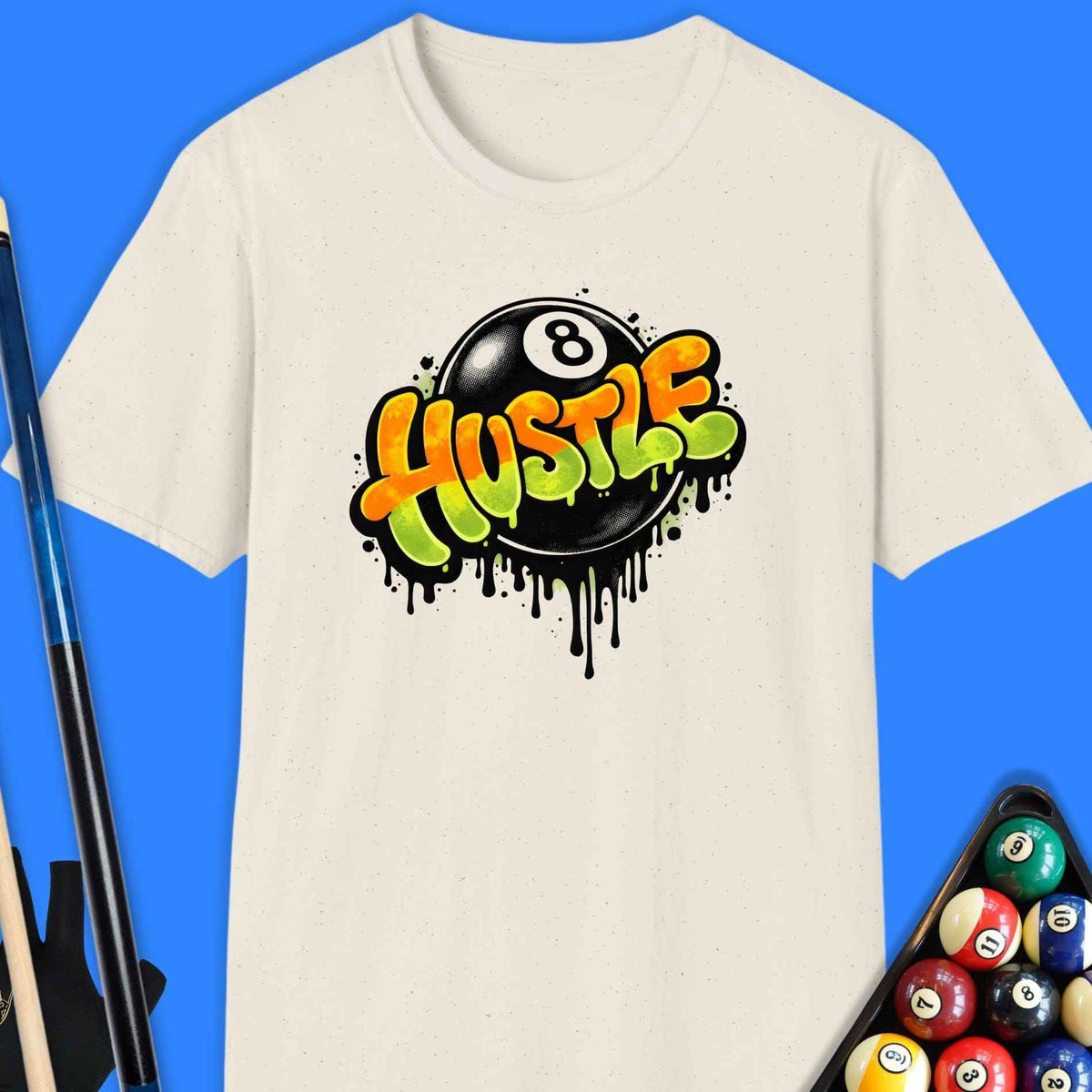 Hustle 8-Ball Pool T-Shirt Gift For Pool Player