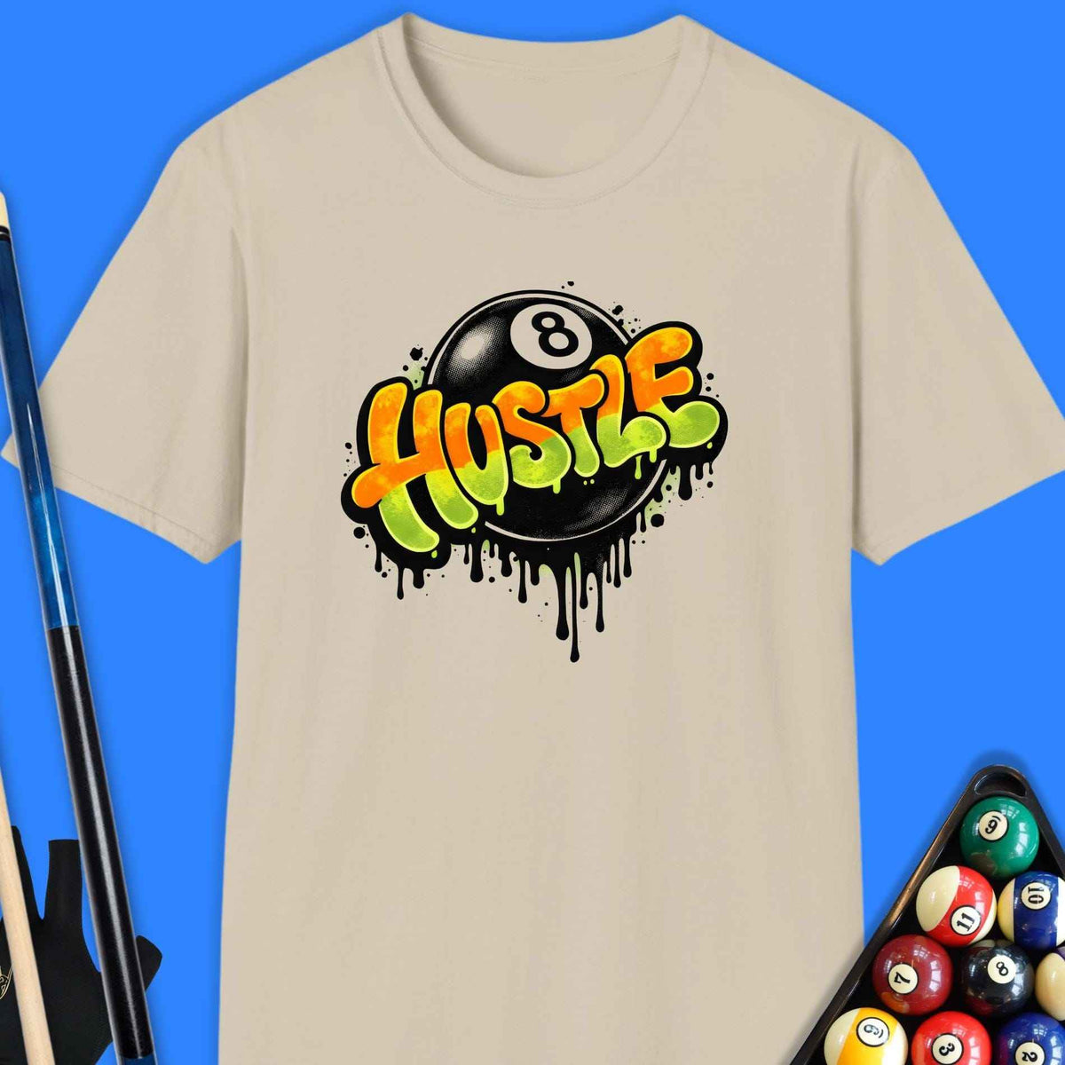 Hustle 8-Ball Pool T-Shirt Gift For Pool Player