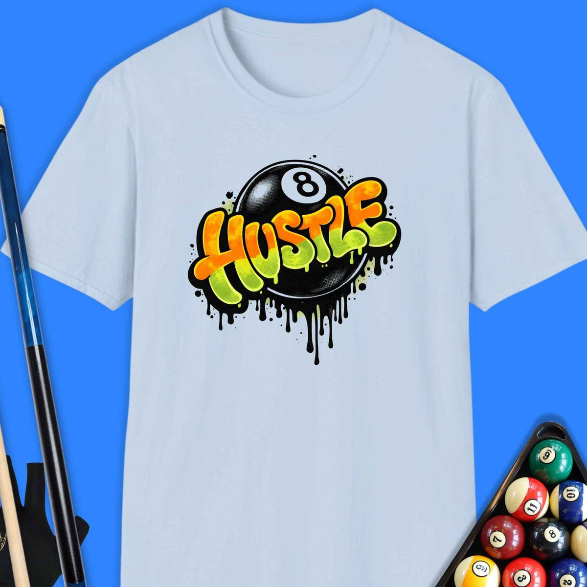 Hustle 8-Ball Pool T-Shirt Gift For Pool Player