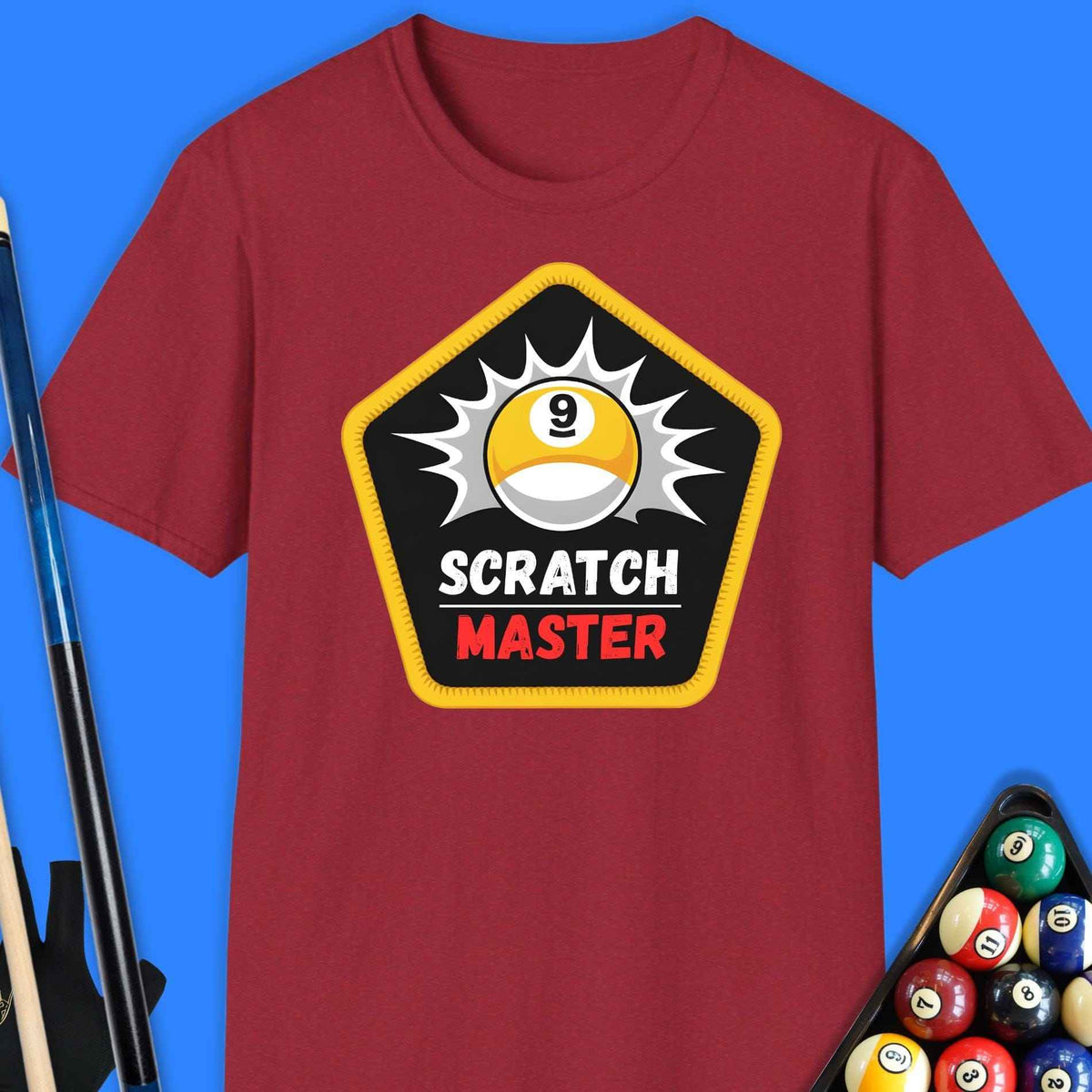 Scratch Master Patch Pool T-Shirt Gift For Pool Player