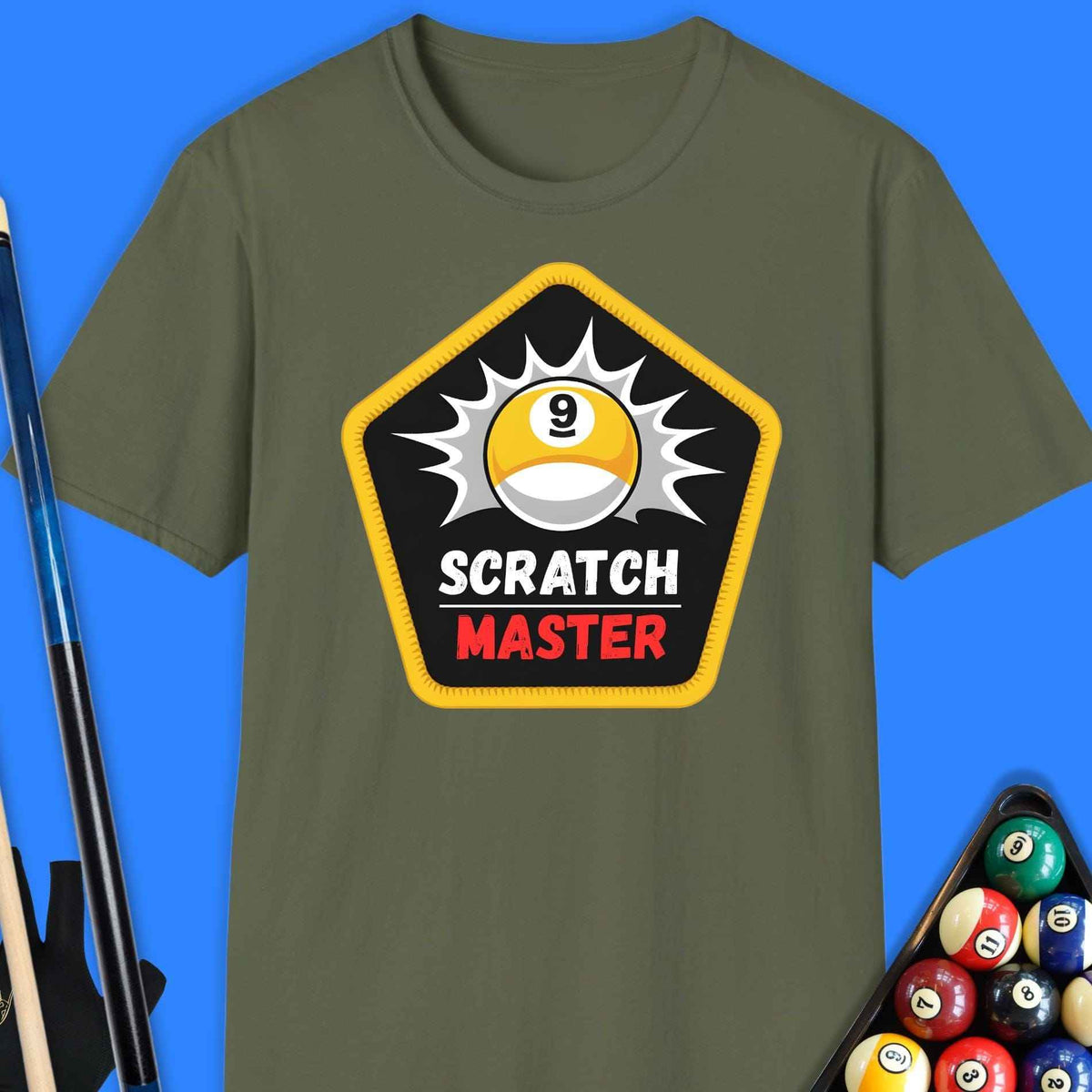 Scratch Master Patch Pool T-Shirt Gift For Pool Player