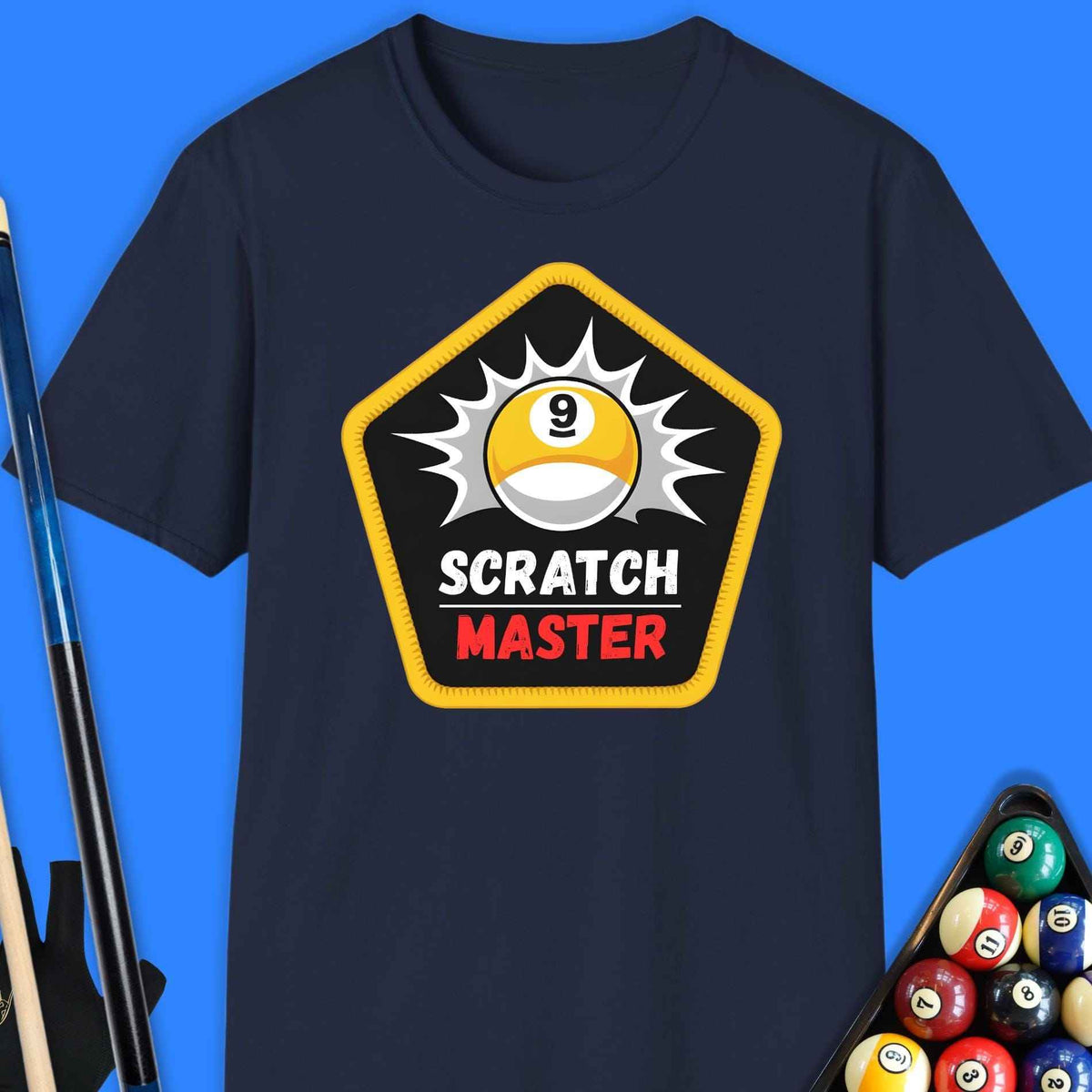 Scratch Master Patch Pool T-Shirt Gift For Pool Player