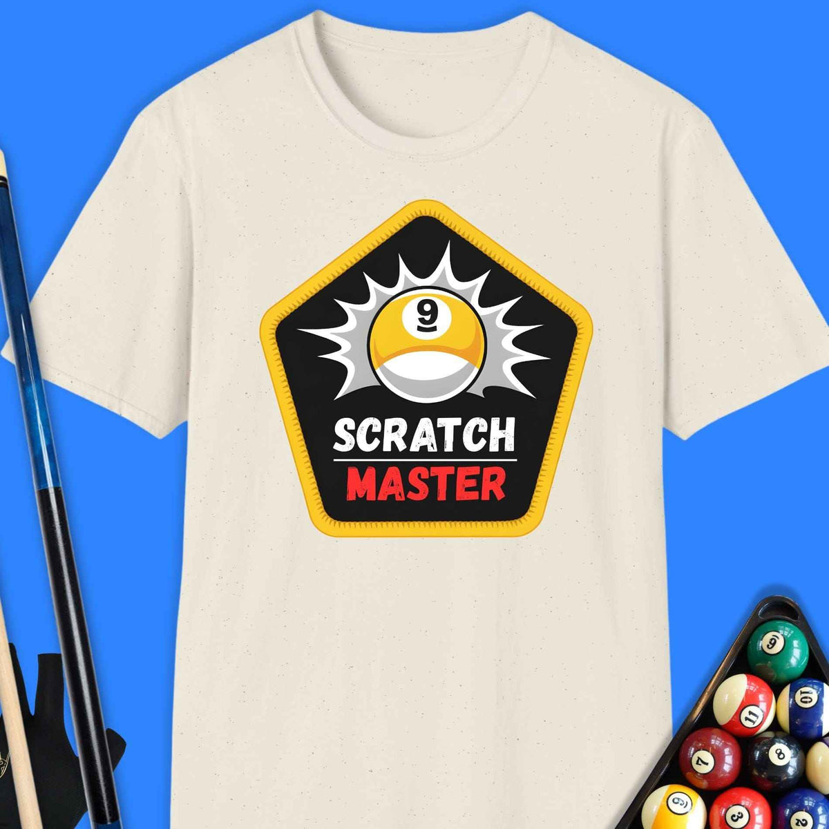 Scratch Master Patch Pool T-Shirt Gift For Pool Player