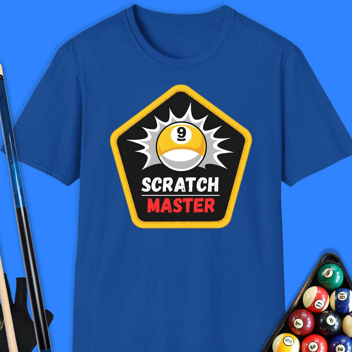Scratch Master Patch Pool T-Shirt Gift For Pool Player