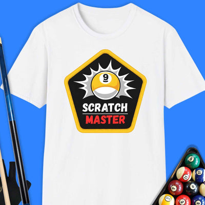 Scratch Master Patch Pool T-Shirt Gift For Pool Player